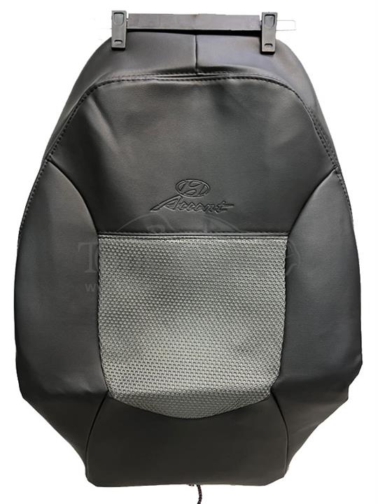 روکش صندلی هیوندا اکسنت بغل چرم خارجی وسط پارچه اسپایس تنفسی مشکی طوسی